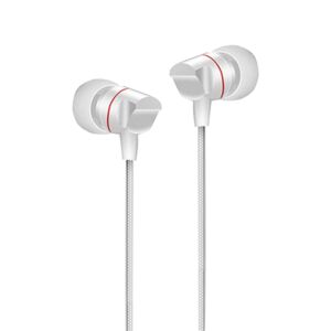 EARPHONE WIRED BRAIDED METAL JR-E207 WHT EARPHONE WIRED BRAIDED METAL JR-E207 WHT